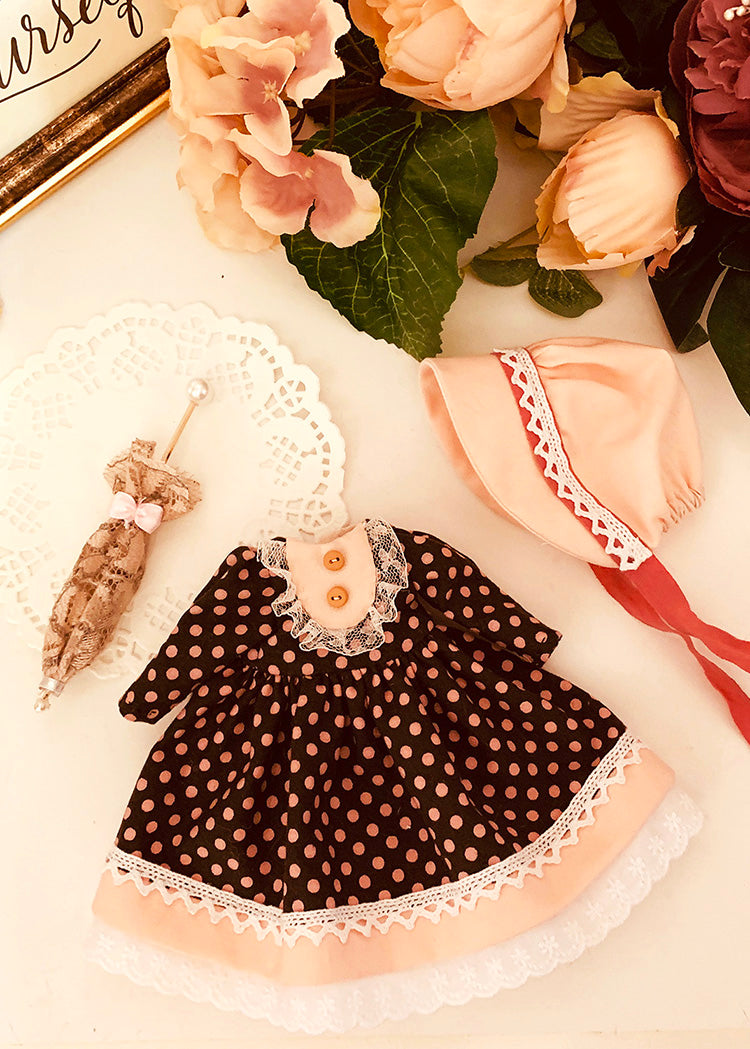 25cm Doll Pattern 🎀 (J) Sunbonnet Girl (Dress-Up)