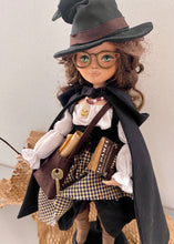 Load image into Gallery viewer, 35cm doll Pattern🩱Bookworm Witch Doll🎃/ No Face center seam