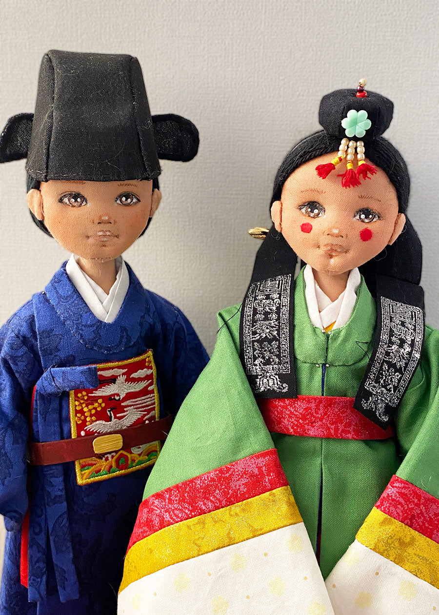 Hanbok doll 👘 Korean Wedding Hanbok Doll (Wonsam)
