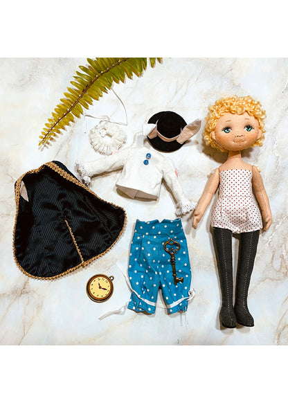 25cm Doll Clothes Pattern🧵Time Rabbit (Dress-Up)