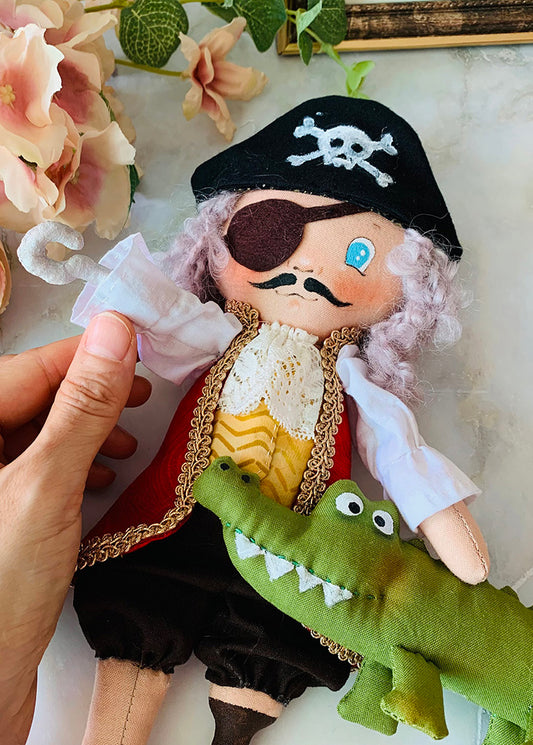Easy Doll Pattern🌈 Captain Hook & Crocodile