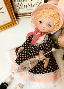 25cm Doll Pattern 🎀 (J) Sunbonnet Girl (Dress-Up)