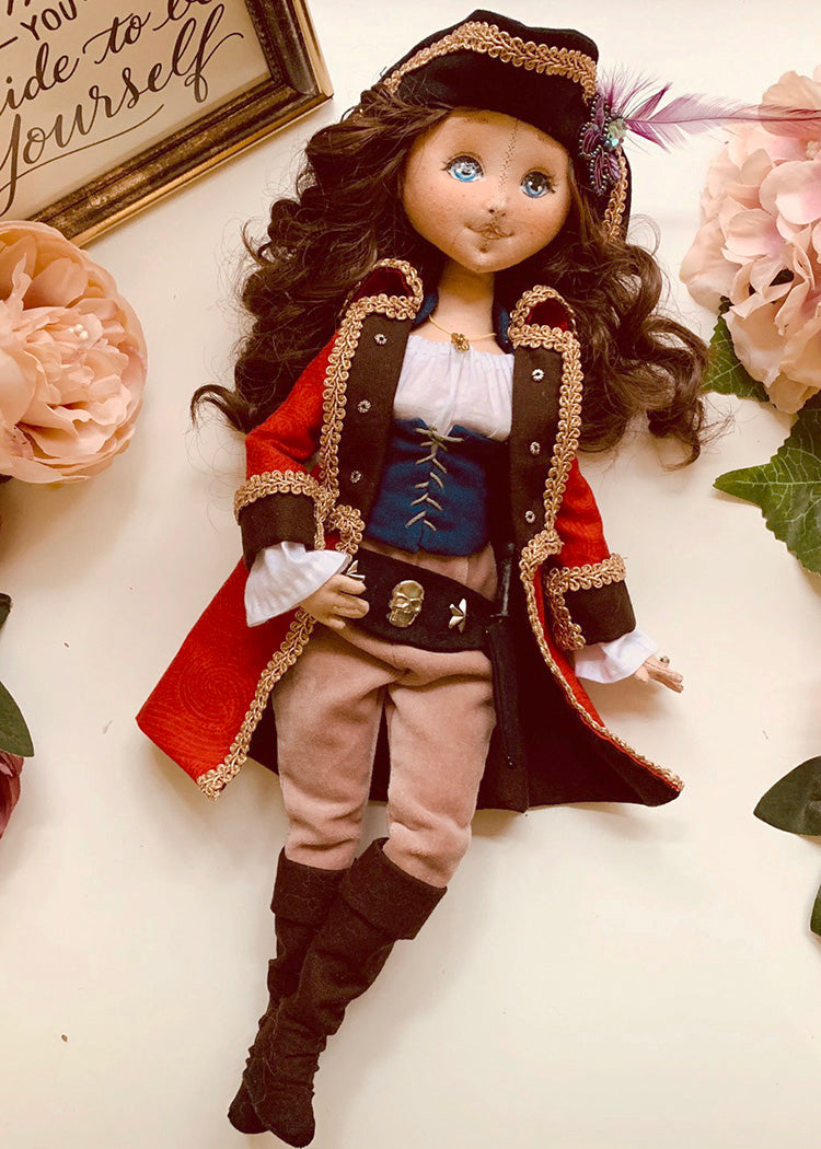 35cm doll Pattern / Captain (Face center seam)