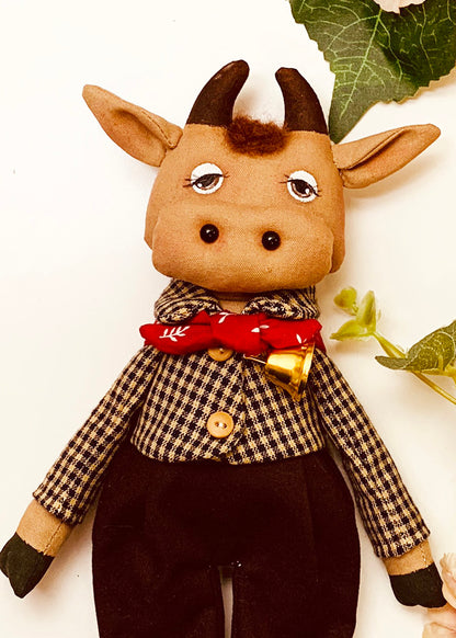Easy Doll Pattern🌈 Farmer Moo moo