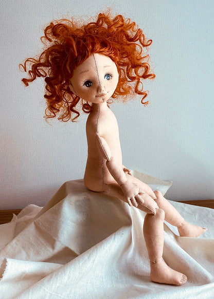 33cm Doll Body Pattern🎀 Basic Jointed Doll Body (Face center seam)
