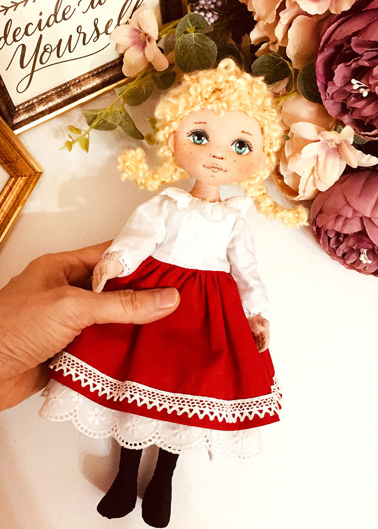 25cm Doll Pattern 🎀 (J) Little Red (Dress-Up)