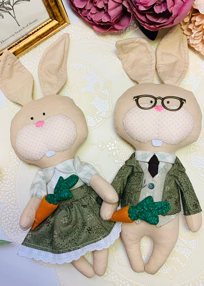 Easy Doll Pattern🌈 Rabbit Couple