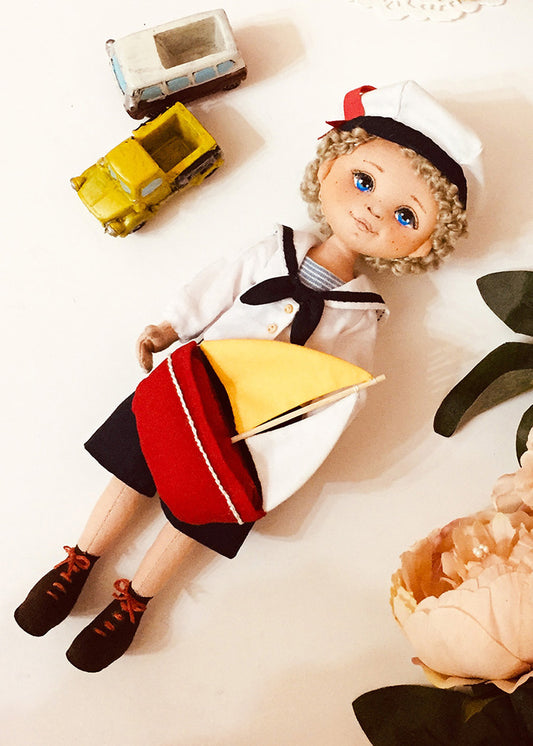 25cm Doll Pattern🎀(S) Marine Boy (Dress-Up)