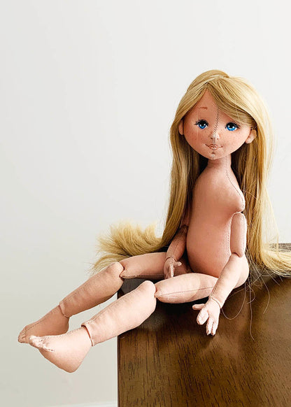 33cm Doll Body Pattern🎀 Bead-Jointed Doll Body (Face center seam)