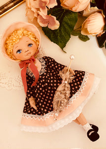 25cm Doll Pattern 🎀 (J) Sunbonnet Girl (Dress-Up)