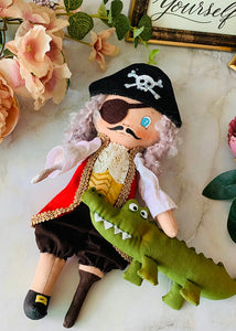 Easy Doll Pattern🌈 Captain Hook & Crocodile