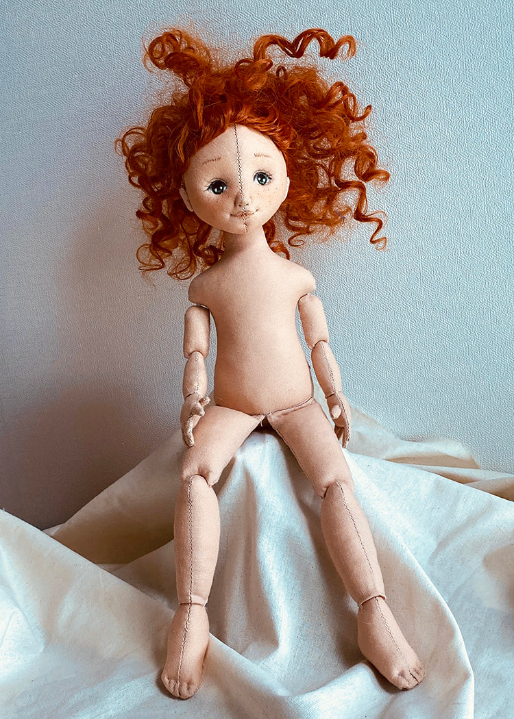33cm Doll Body Pattern🎀 Basic Jointed Doll Body (Face center seam)