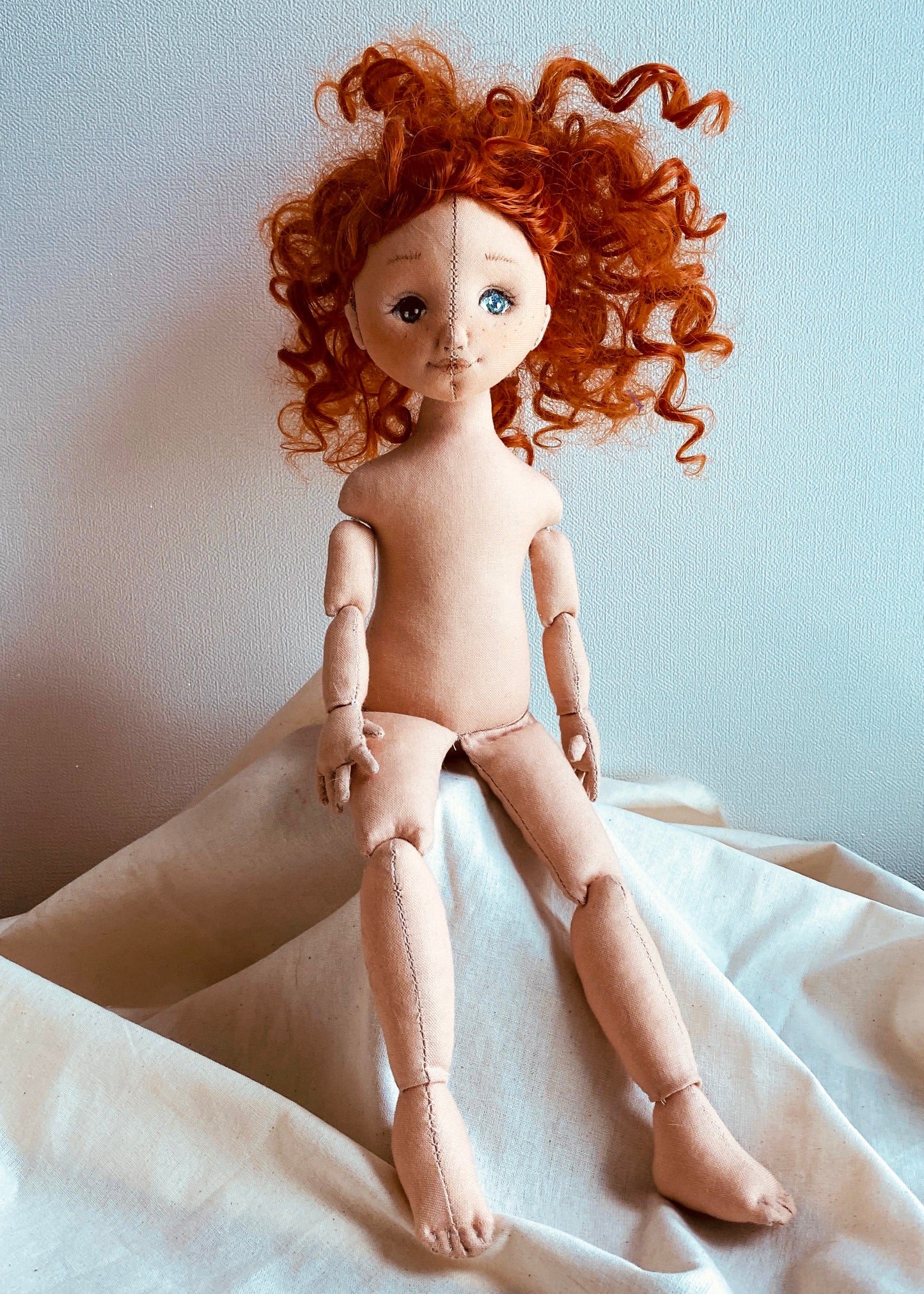 33cm Doll Body Pattern🎀 Basic Jointed Doll Body (Face center seam)