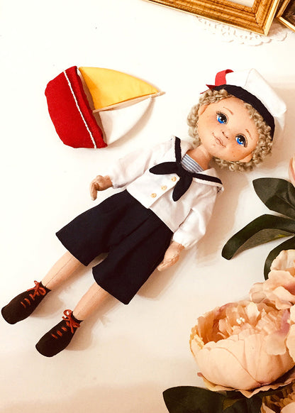 25cm Doll Pattern🎀(S) Marine Boy (Dress-Up)