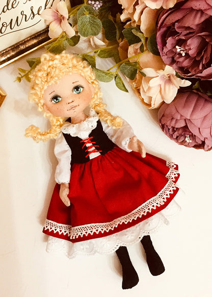 25cm Doll Pattern 🎀 (J) Little Red (Dress-Up)
