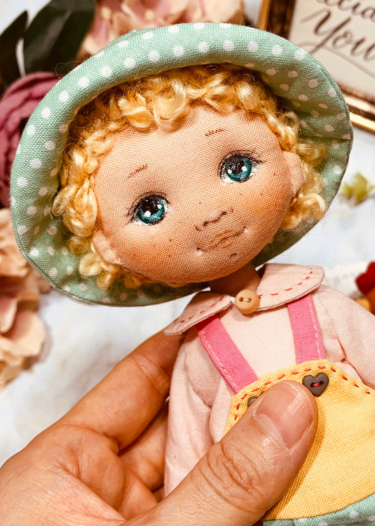 25cm Doll Clothes Pattern🧵 Little Farmer & Chicken (Dress-Up)