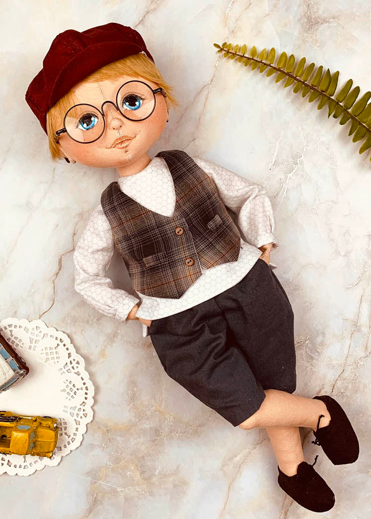 40cm Doll Pattern 🌈 (J) John Clothing Sets (Face center seam)