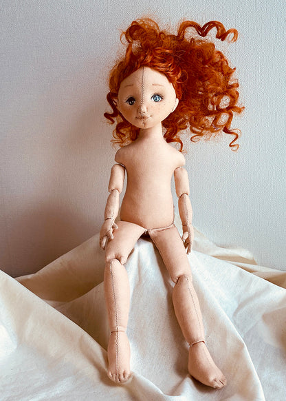 33cm Doll Body Pattern🎀 Basic Jointed Doll Body (Face center seam)