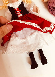25cm Doll Pattern 🎀 (J) Little Red (Dress-Up)