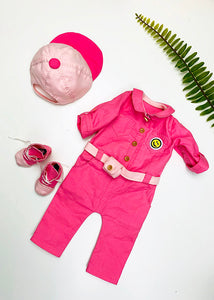 40cm Doll Pattern / (J) Jumpsuit Girl (Face center seam)