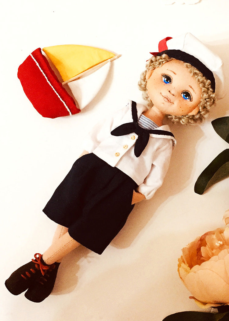 25cm Doll Pattern🎀(S) Marine Boy (Dress-Up)