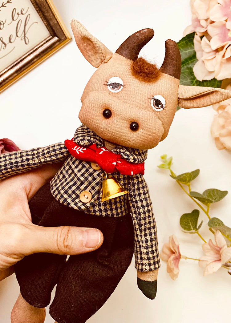 Easy Doll Pattern🌈 Farmer Moo moo