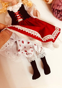 25cm Doll Pattern 🎀 (J) Little Red (Dress-Up)