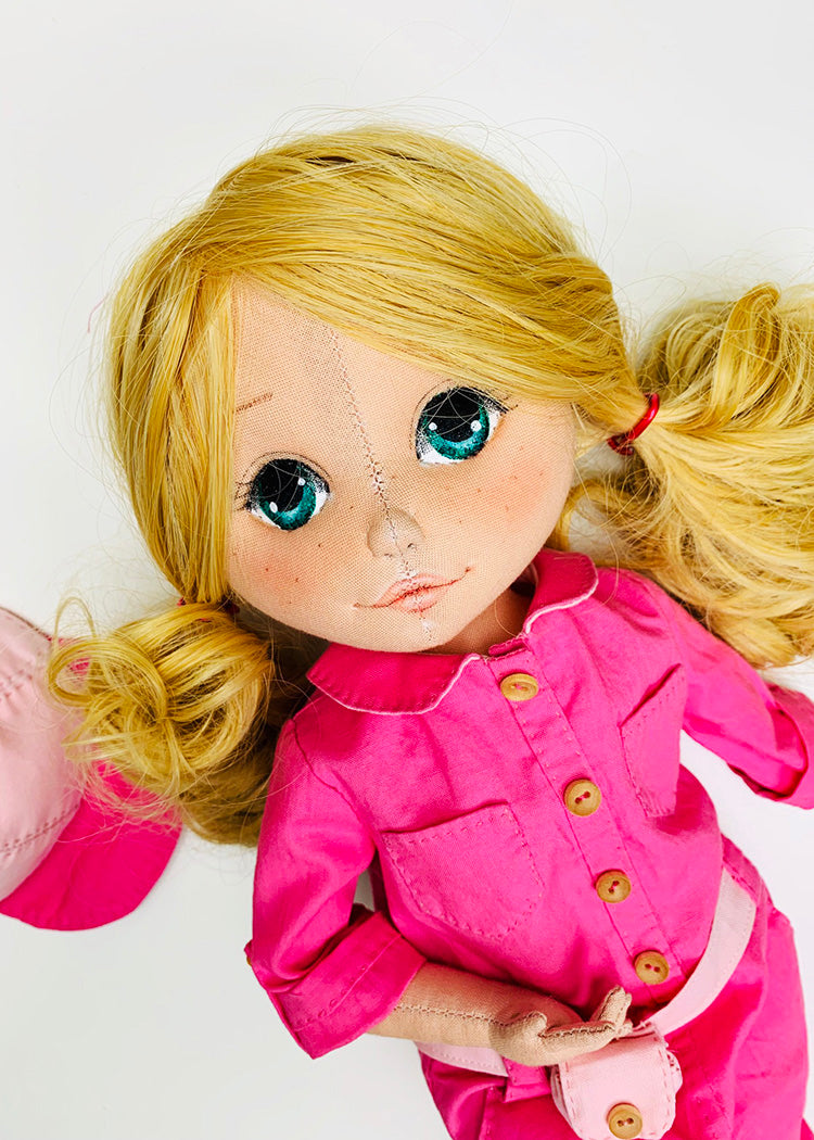 40cm Doll Pattern🌈(J) Jumpsuit Girl (Face center seam)