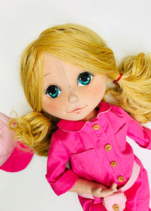 40cm Doll Pattern / (J) Jumpsuit Girl (Face center seam)