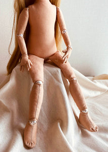 33cm Doll Body Pattern / Bead-Jointed Doll Body (Face center seam)
