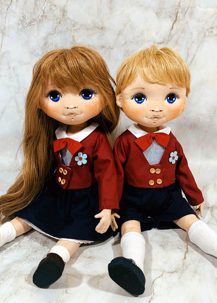 40cm Doll Pattern🌈(S) School Look Doll Couple