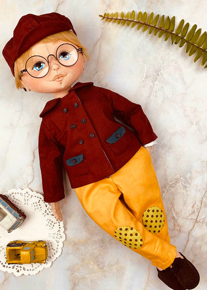 40cm Doll Pattern 🌈 (J) John Clothing Sets (Face center seam)