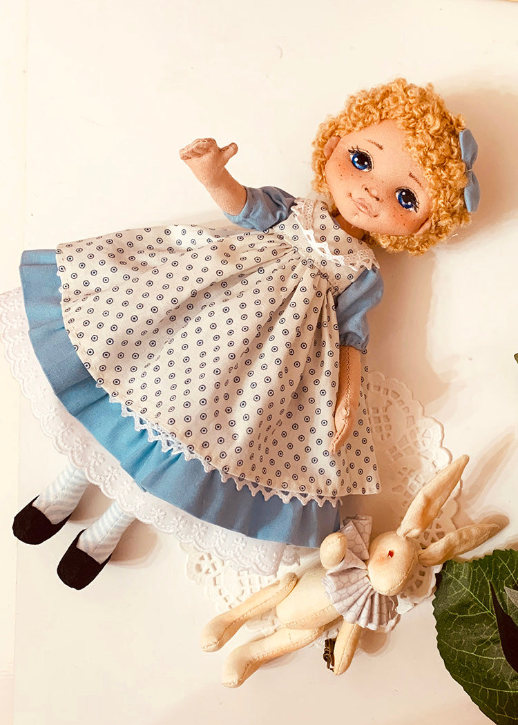 25cm Doll Clothes Pattern 🧵 Alice & Rabbit (Dress-Up)
