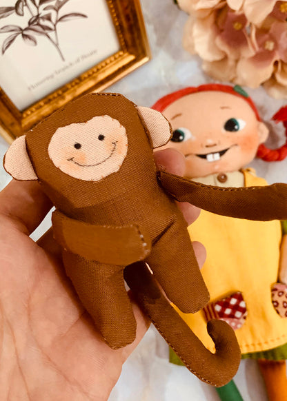 Easy Doll Pattern🌈 Cute Girl and Monkey