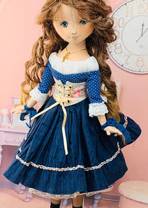 35cm doll Pattern / Cosette (Face center seam)