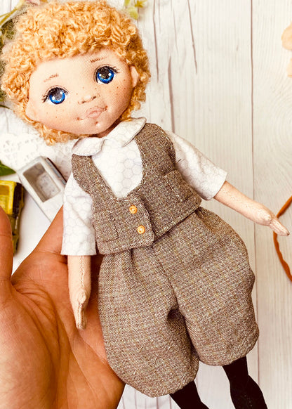 25cm Doll Clothes Pattern🧵 NewsBoy (Dress-Up)