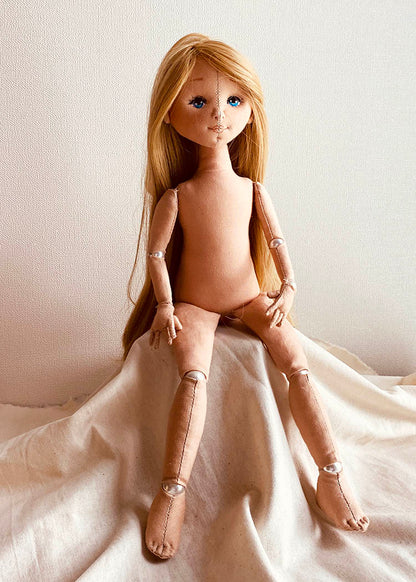 33cm Doll Body Pattern🎀 Bead-Jointed Doll Body (Face center seam)