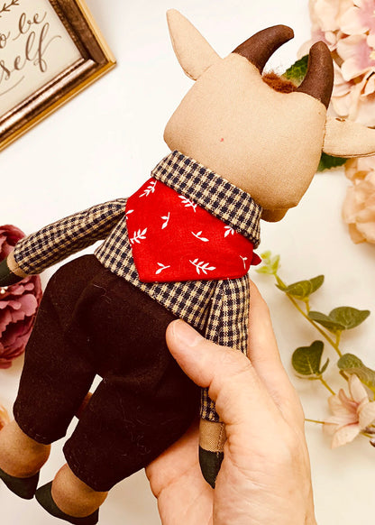 Easy Doll Pattern🌈 Farmer Moo moo