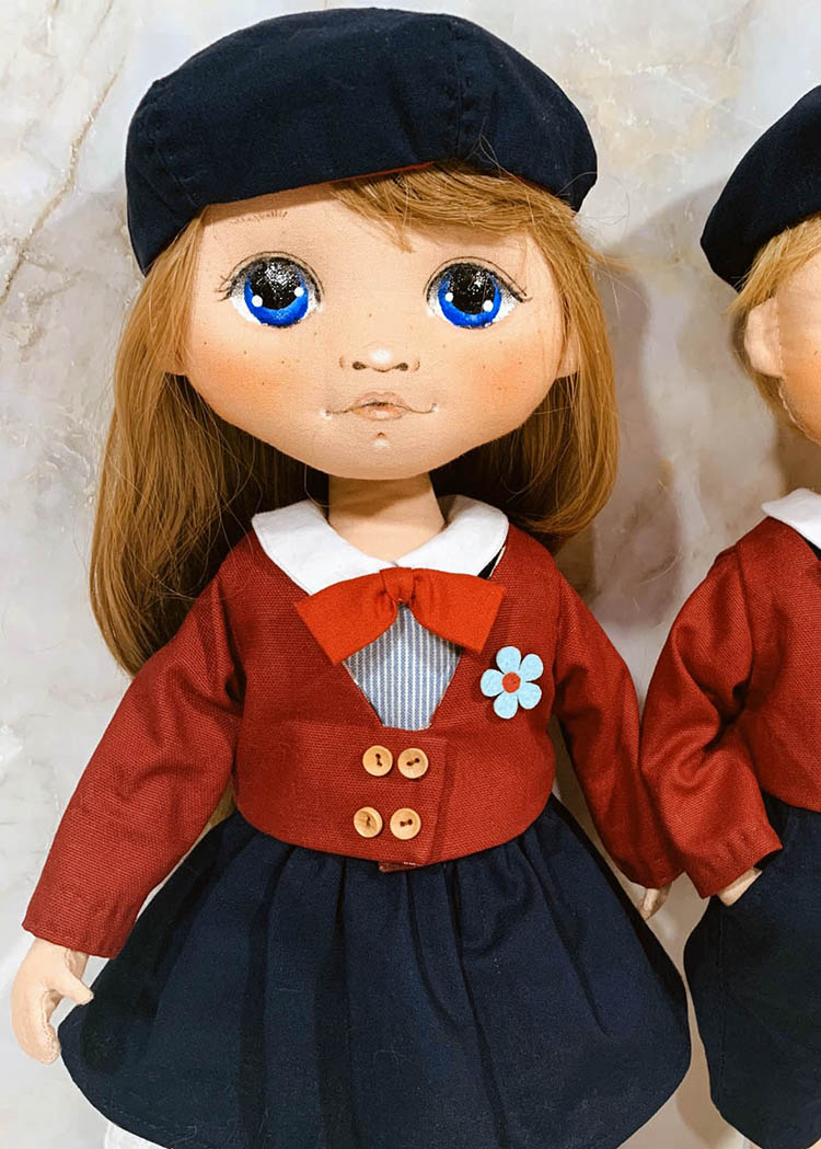 40cm Doll Pattern🌈(S) School Look Doll Couple