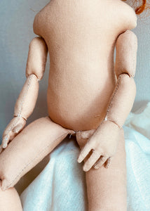 33cm Doll Body Pattern / Basic Jointed Doll Body (Face center seam)