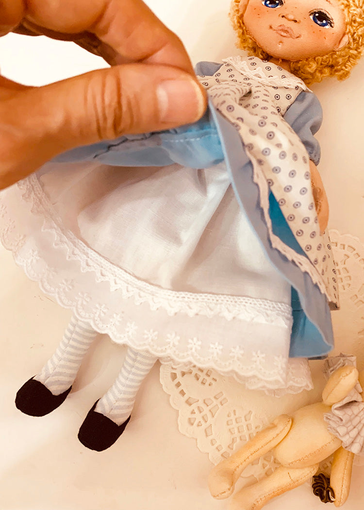25cm Doll Clothes Pattern 🧵 Alice & Rabbit (Dress-Up)