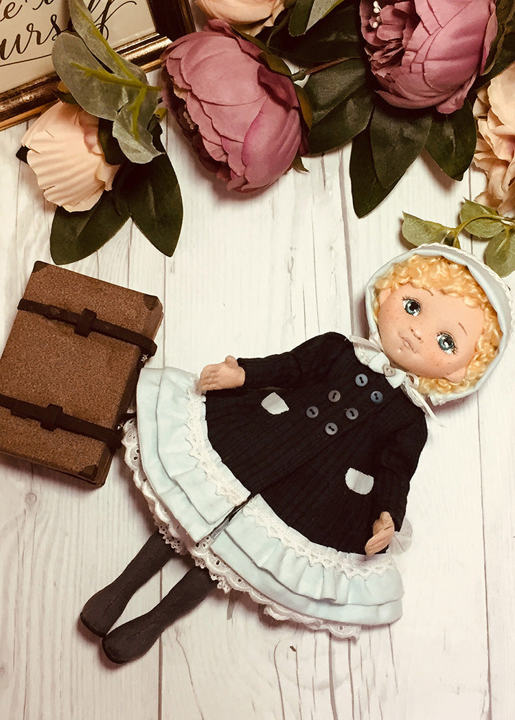 25cm Doll Pattern 🎀 (J) Sara & Suitcase (Dress-Up)