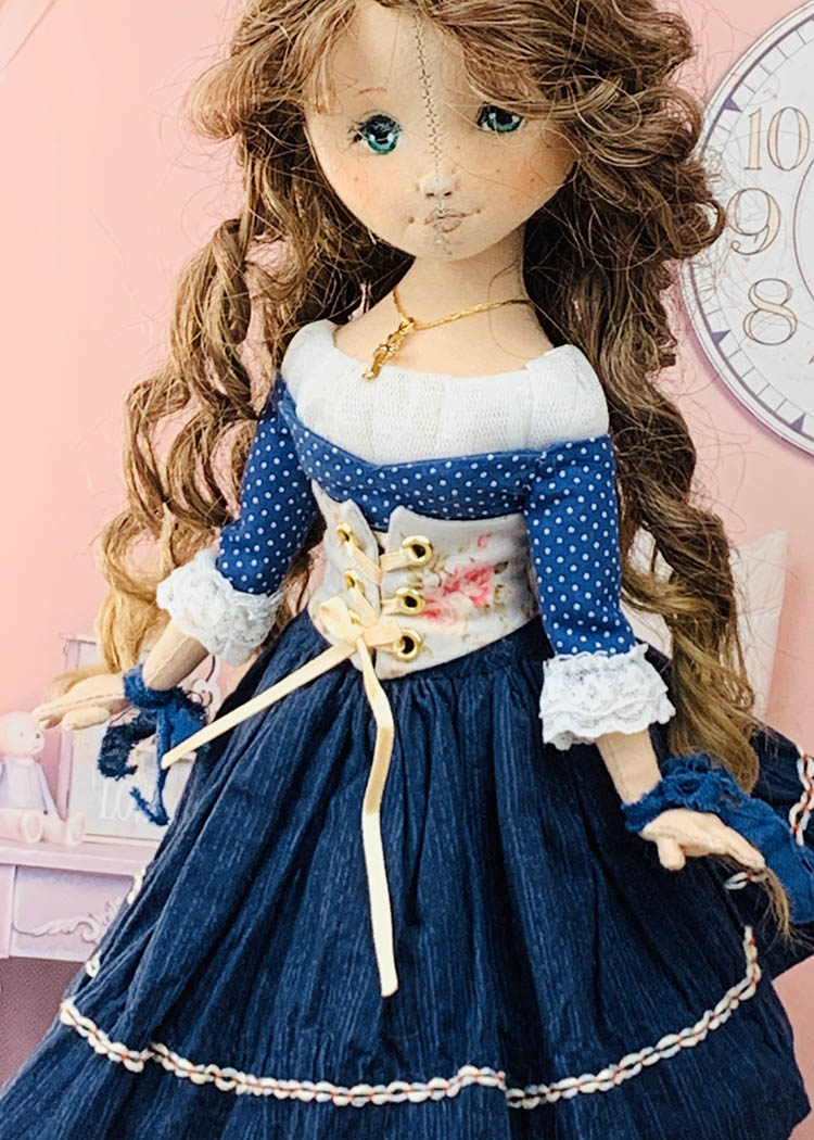 35cm doll Pattern / Cosette (Face center seam)