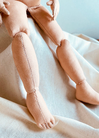 33cm Doll Body Pattern🎀 Basic Jointed Doll Body (Face center seam)