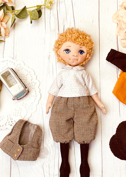 25cm Doll Clothes Pattern🧵 NewsBoy (Dress-Up)