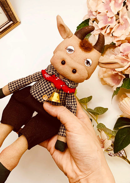 Easy Doll Pattern🌈 Farmer Moo moo