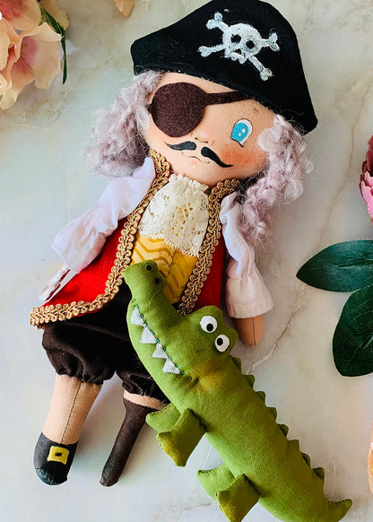 Easy Doll Pattern🌈 Captain Hook & Crocodile
