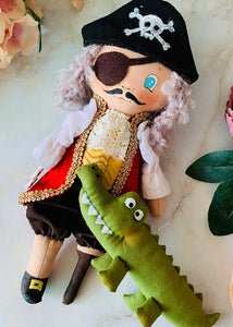 Easy Doll Pattern🌈 Captain Hook & Crocodile