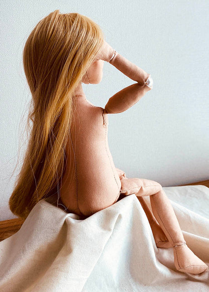 33cm Doll Body Pattern🎀 Bead-Jointed Doll Body (Face center seam)