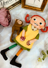 Load image into Gallery viewer, Easy Doll Pattern🌈 Cute Girl and Monkey
